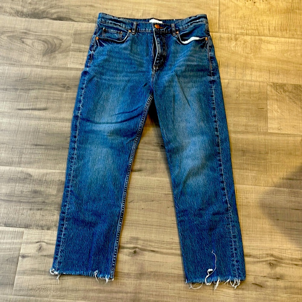 Loft high rise straight crop size 29